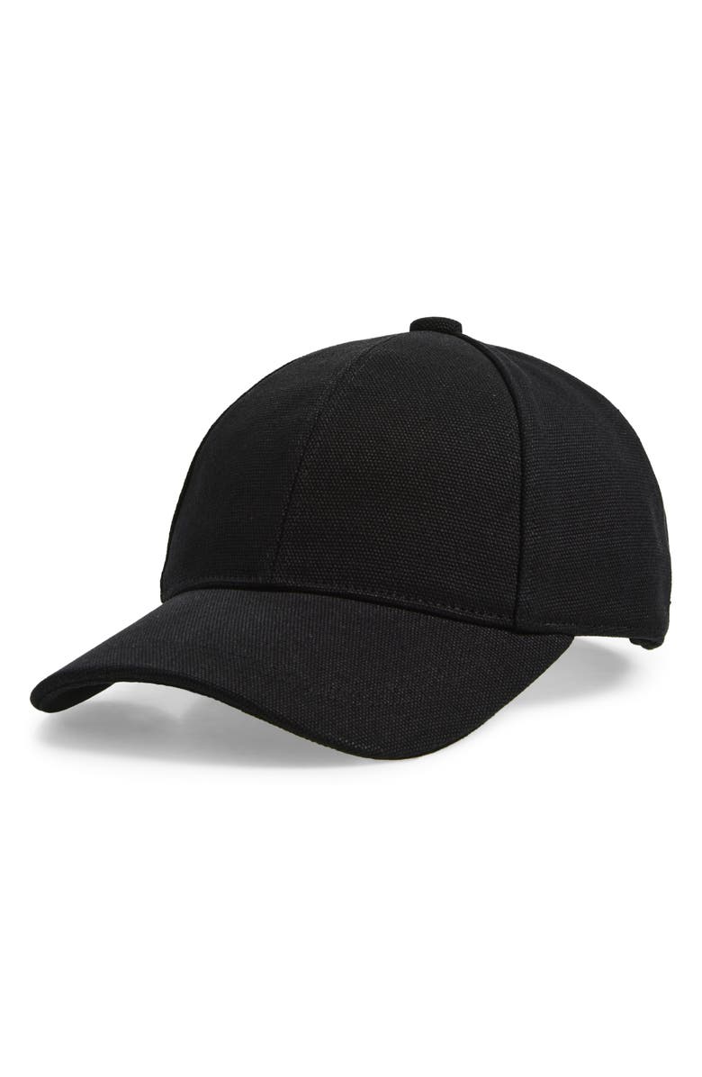 Nordstrom Canvas Adjustable Baseball Hat, Main, color, Black
