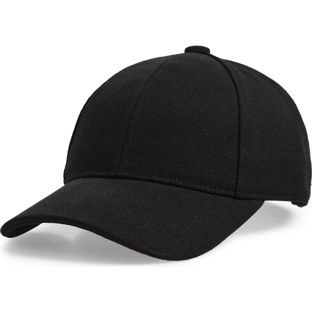Nordstrom Weekend Wool Blend Adjustable Baseball Cap In Black
