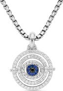David Yurman Evil Eye Mobile Amulet in 18K White Gold with Pavé Blue Sapphire and Diamonds