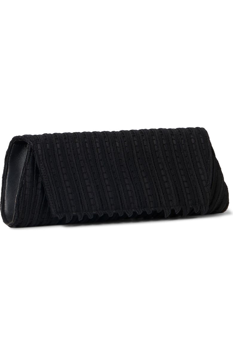Akris Small Anouk Ladder Stitch Lace East/West Clutch, Alternate, color, Black