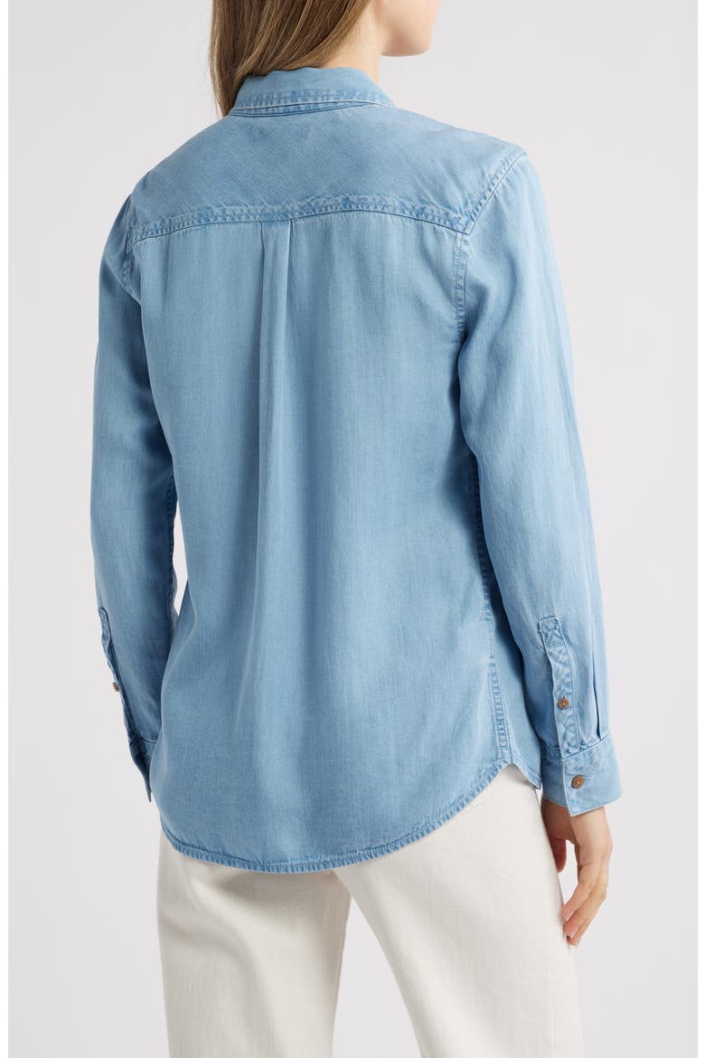 Olei Chambray Button-Up Shirt, Alternate, color, LT INDIGO WASH