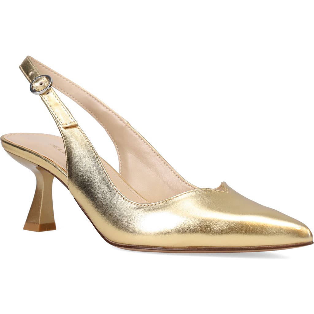 Pelle Moda Janah Slingback Pointed Toe Pump In Gold