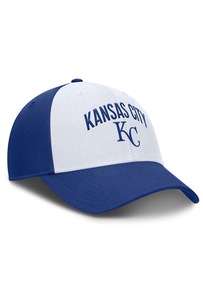Men's Nike White/Royal Kansas City Royals Club Performance Adjustable Hat, Alternate, color, White