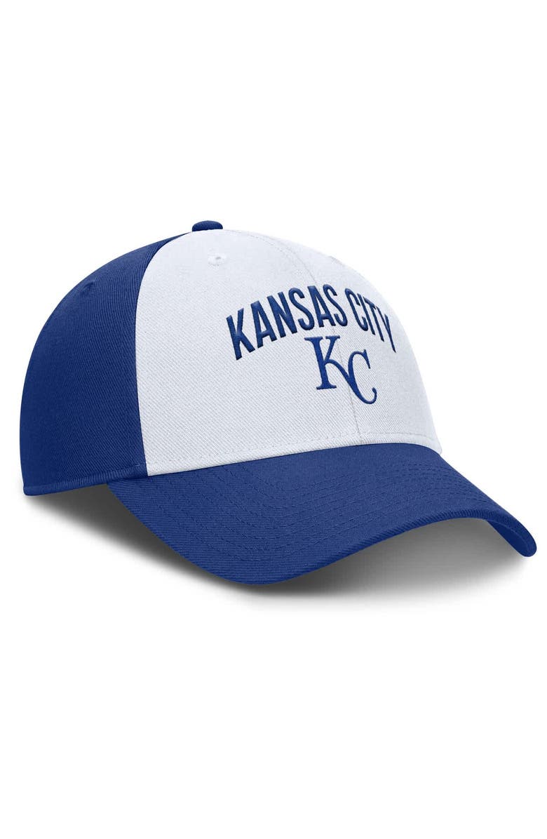Nike Men's Nike White/Royal Kansas City Royals Club Performance Adjustable Hat, Alternate, color, White