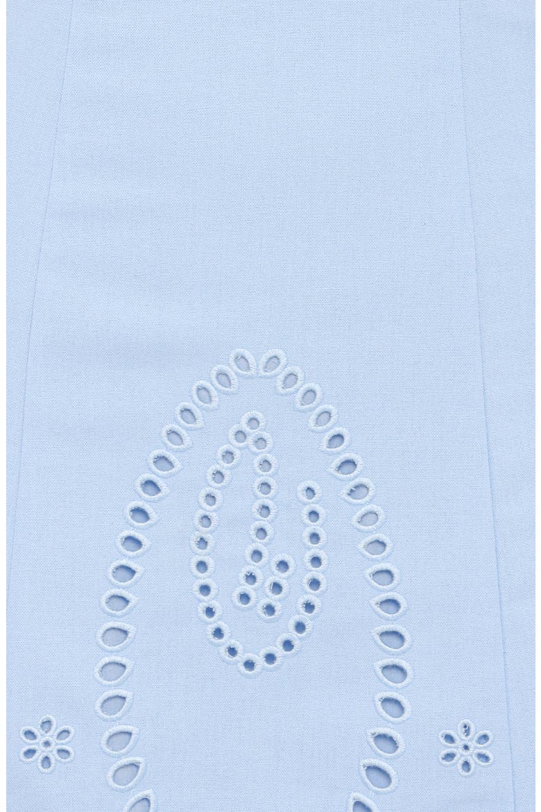 Aston Eyelet Scalloped Hem Strapless Minidress, Alternate, color, BLUE