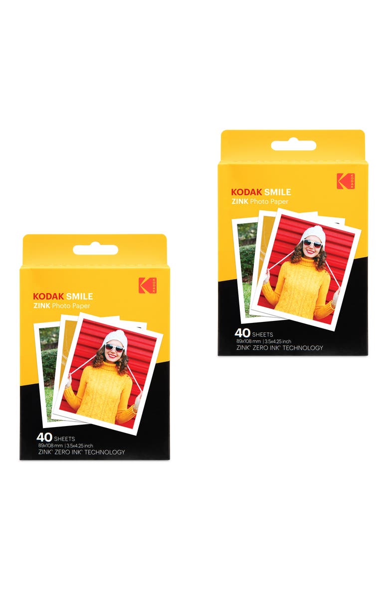 Kodak Zink 3.5x4.25 Instant Photo Paper, Main, color, White