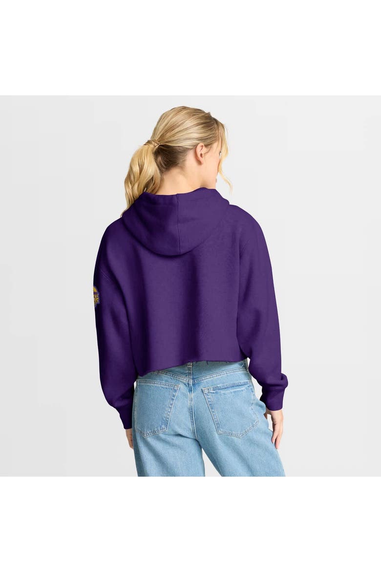 Women's Fanatics Purple Minnesota Vikings Oversized Hometown Heritage Cropped Hoodie, Alternate, color, Purple