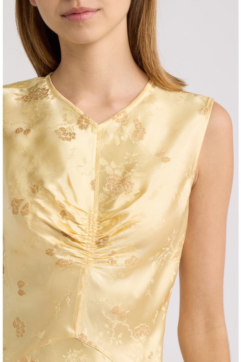 Ginette Floral Jacquard Dress, Alternate, color, CITRONE TAPPEZZERIA JACQUARD