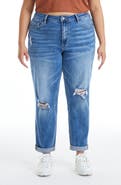 Bayeas High Rise Distressed Relaxed Boyfriend Jeans