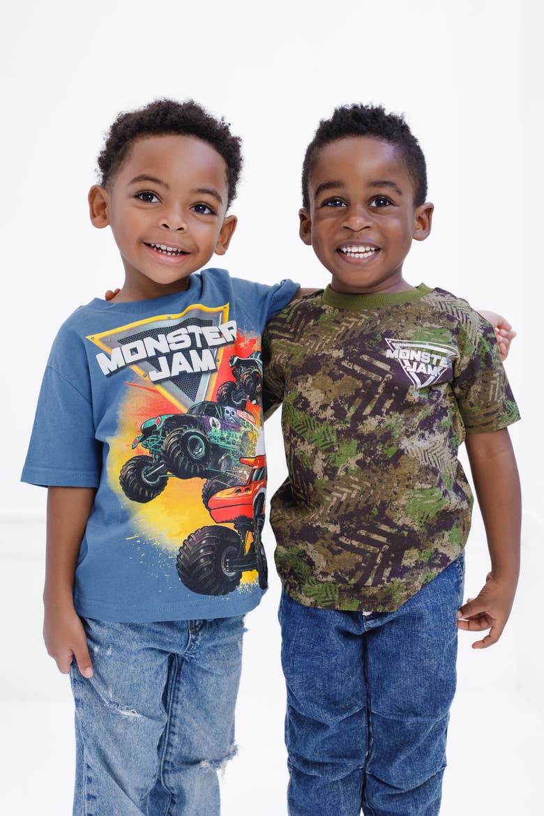 3-Pack Short Sleeve T-Shirts, Alternate, color, Blue Black Olive Camo