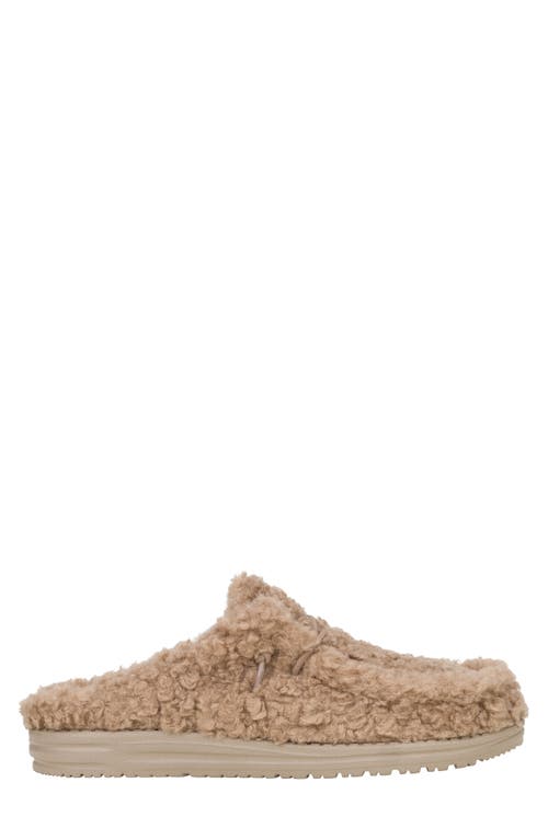 Hey Dude Wally Faux Shearling Slipper In Brown