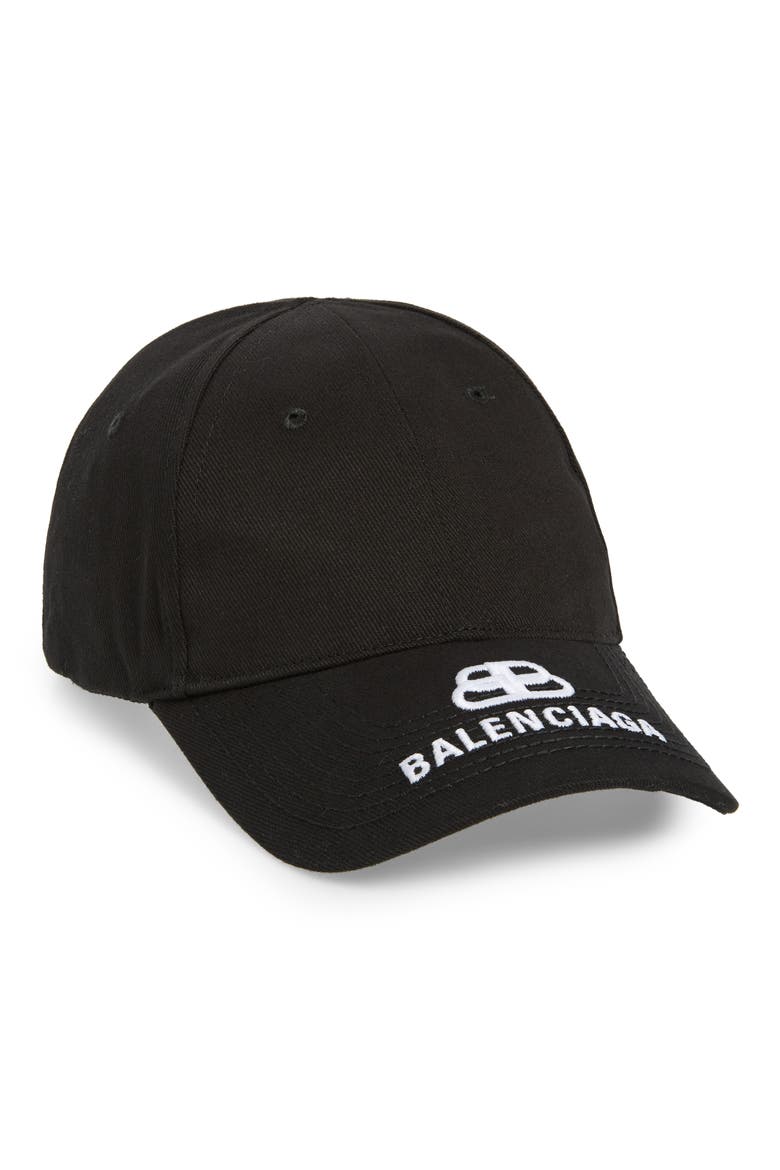 BB Logo Baseball Cap, Main, color, BLACK/ WHITE