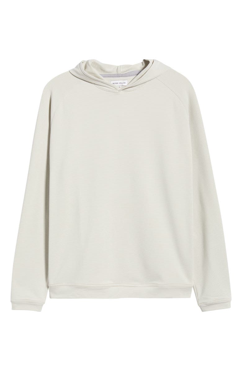 Peter Millar Pine Sugar Stripe Performance Hoodie, Main, color, Biscuit