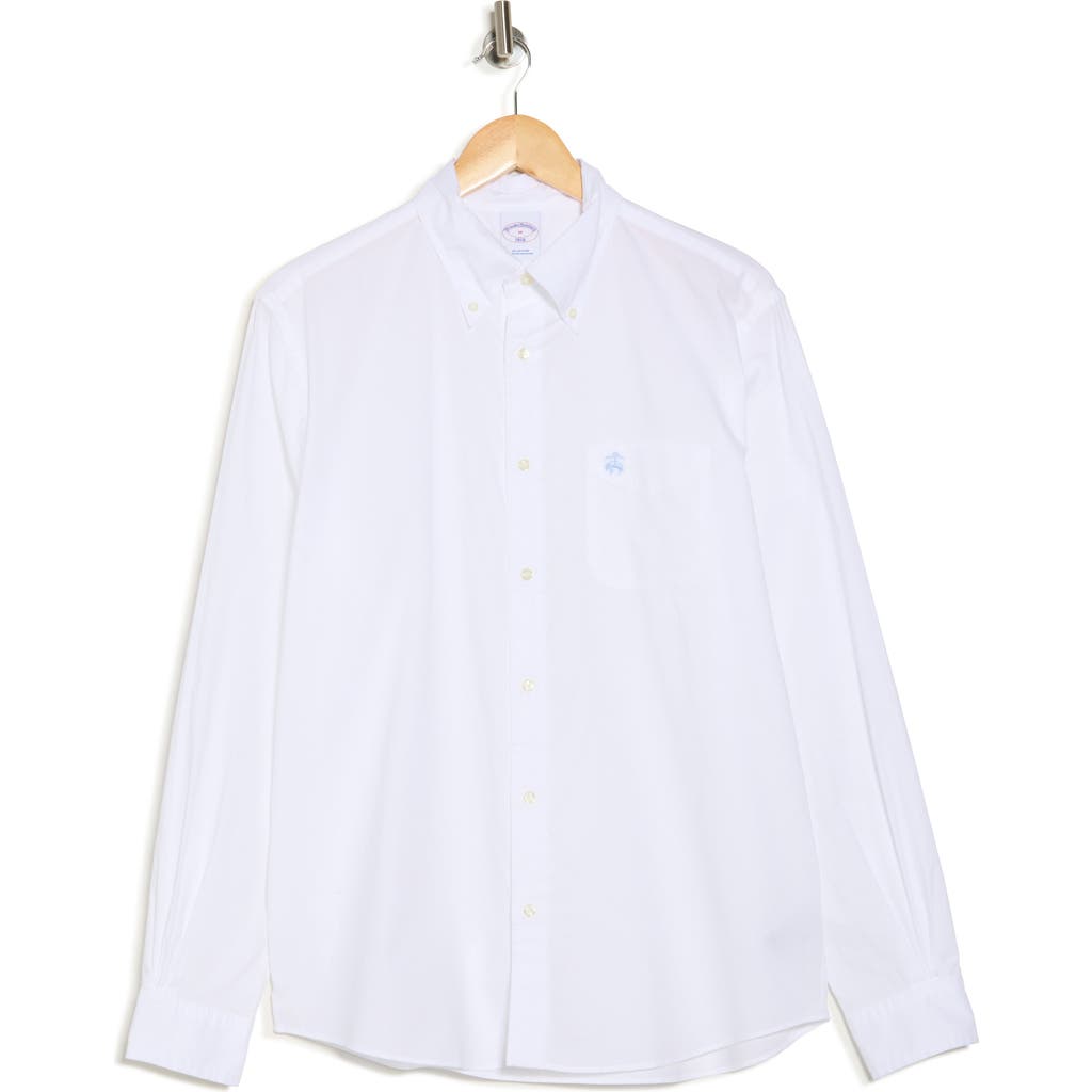 Brooks Brothers Regular Fit Button-down Shirt In White
