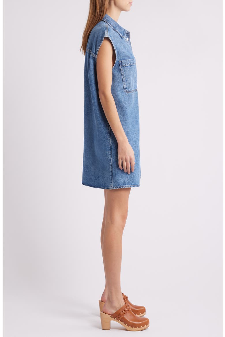 The Sleeveless Denim Mini Shirtdress, Alternate, color, METHOD