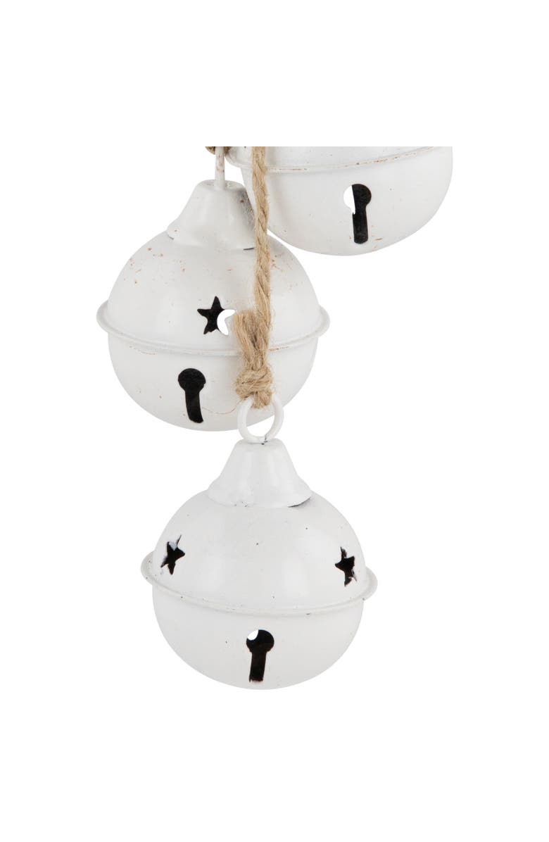 Northlight Cascading Christmas Jingle Bell Ornaments - 13.5" - White - Set of 2, Alternate, color, White