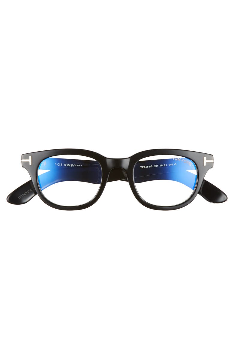 TOM FORD 46mm Blue Light Blocking Glasses, Alternate, color,