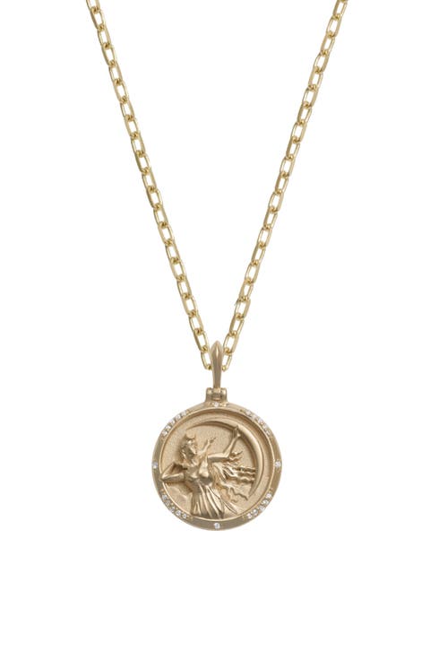 Selene 14k Gold Diamond Pendant Necklace