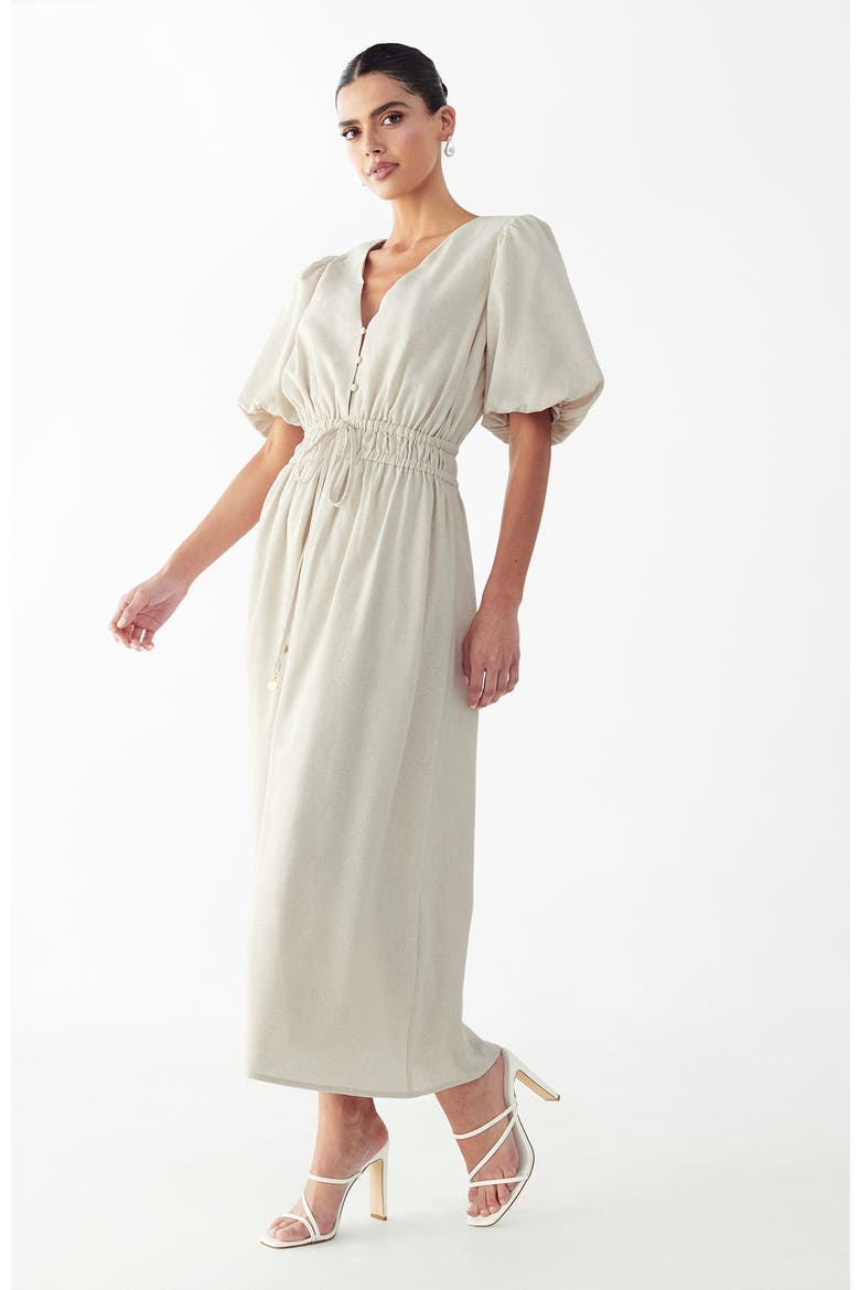Rowley Midi Dress, Alternate, color, Natural