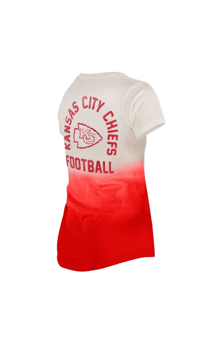 New Era Women's New Era Red Kansas City Chiefs Dip Dye V-Neck T-Shirt, Alternate, color, 