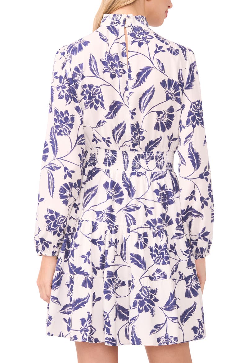 Floral Long Sleeve Dress, Alternate, color, CLASSIC NAVY