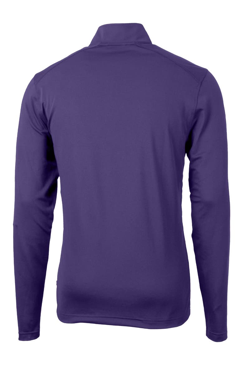 Virtue Piqué Recycled Blend Quarter Zip Pullover, Alternate, color, COLLEGE PURPLE