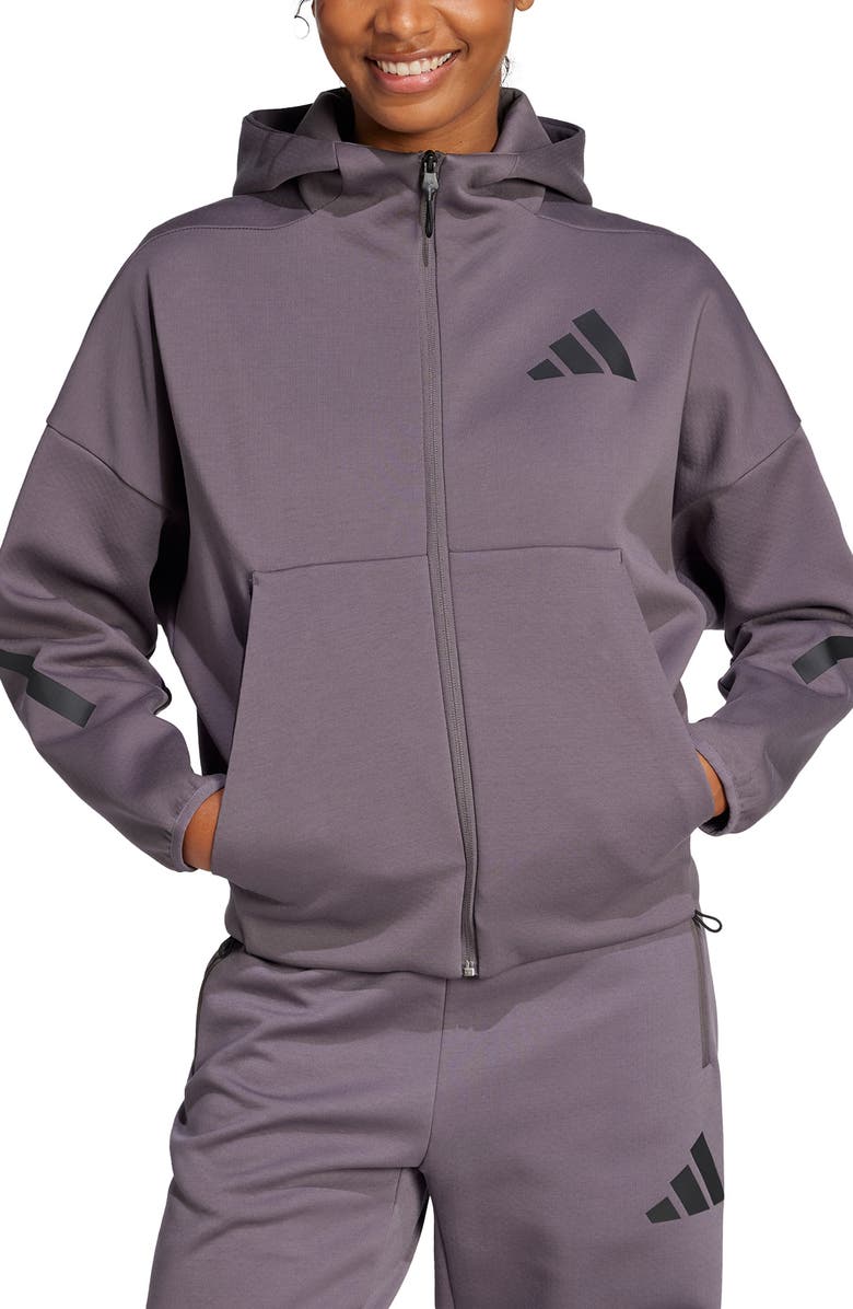 adidas Primeknit Zip Hoodie, Main, color, 