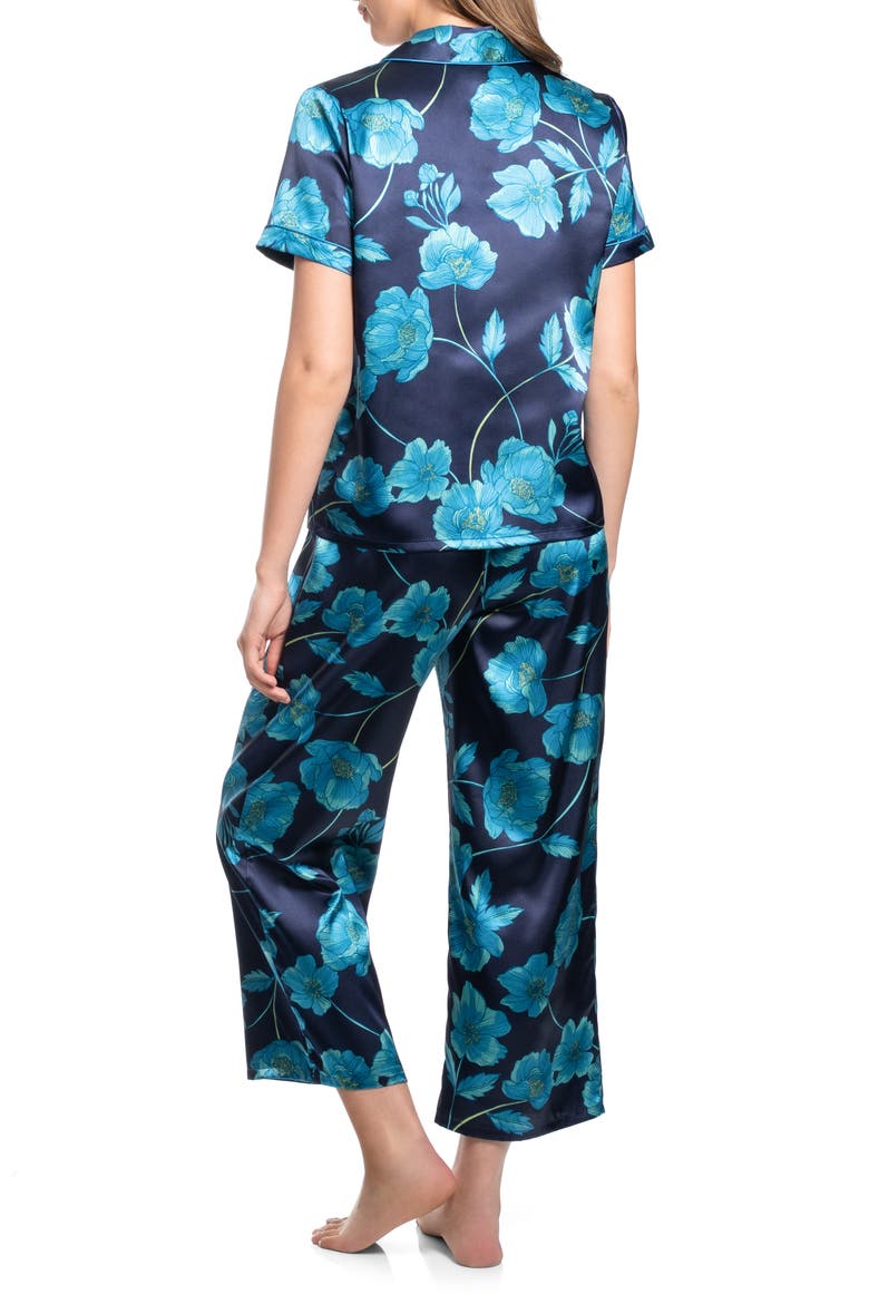 Loretta Satin Pajamas, Alternate, color, NAVY