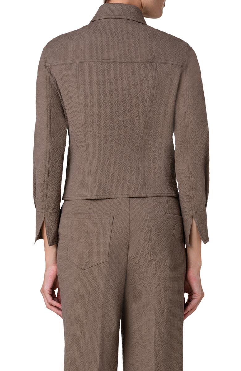 Akris punto Crop Seersucker Jacket, Alternate, color, 