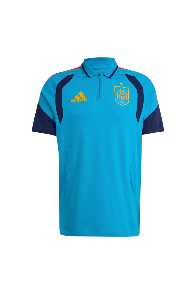 Men's adidas  Turquoise Spain National Team 2026 Tiro Training Polo, Main, color, Turquoise