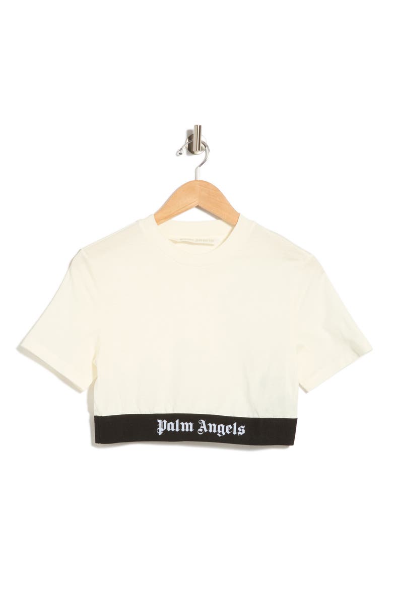 Cropped Logo T-Shirt, Alternate, color, WHITE/BLACK