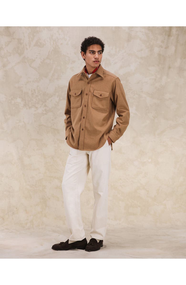 Fortela CPO Flannel Wool Overshirt, Alternate, color, 