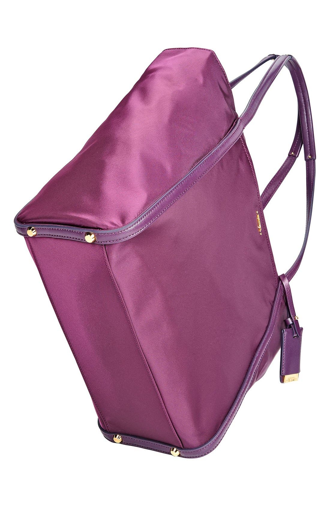 'Voyageur - Small Q-Tote®' Nylon Tote, Alternate, color, AUBERGINE