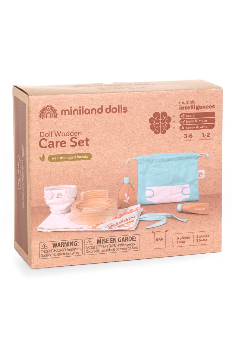 Doll Wooden Care Set, Alternate, color, BLUE/ WHITE