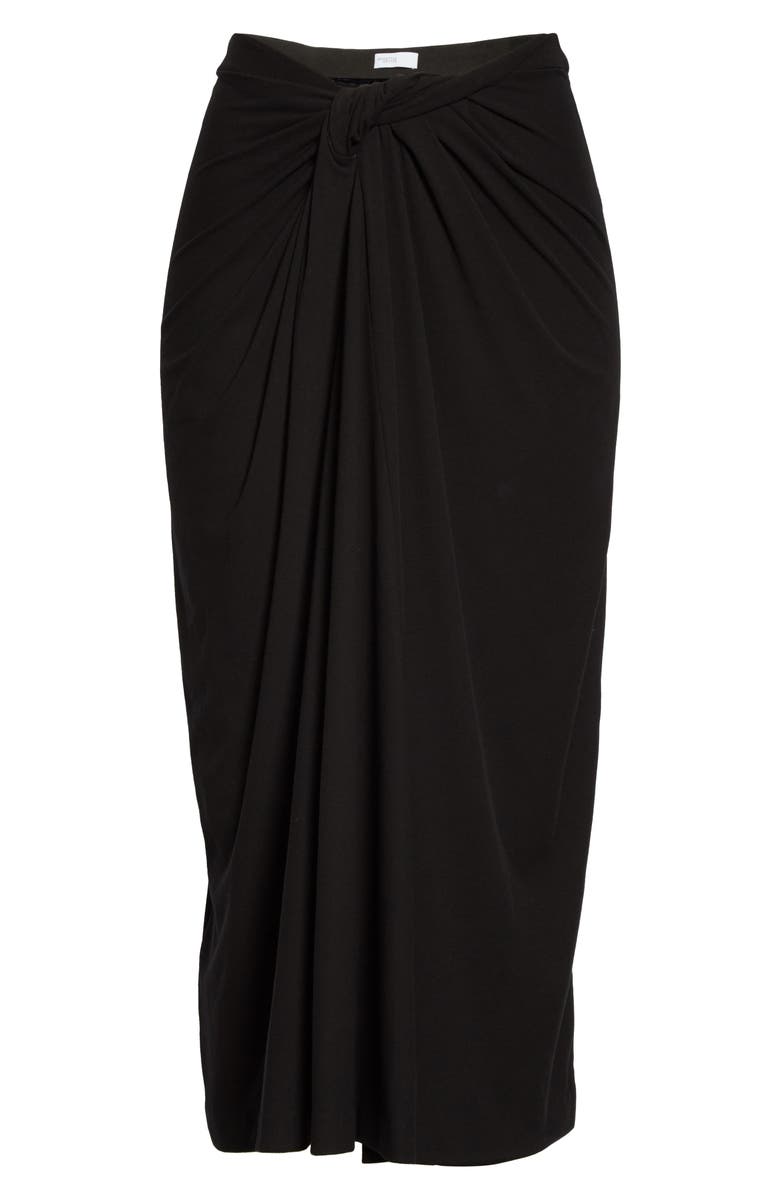 Rosetta Getty Twist Front Jersey Midi Skirt, Alternate, color, 