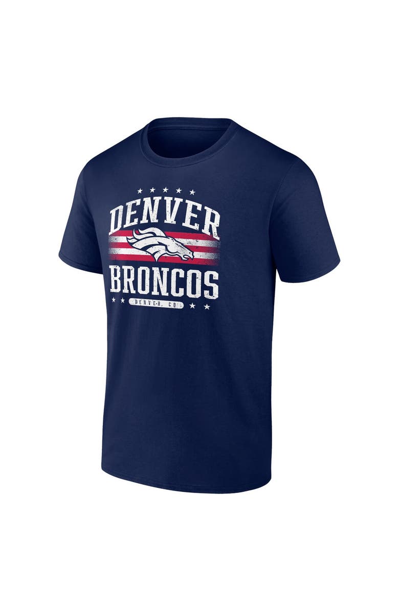 FANATICS Men's Fanatics Branded Navy Denver Broncos Americana T-Shirt, Alternate, color,