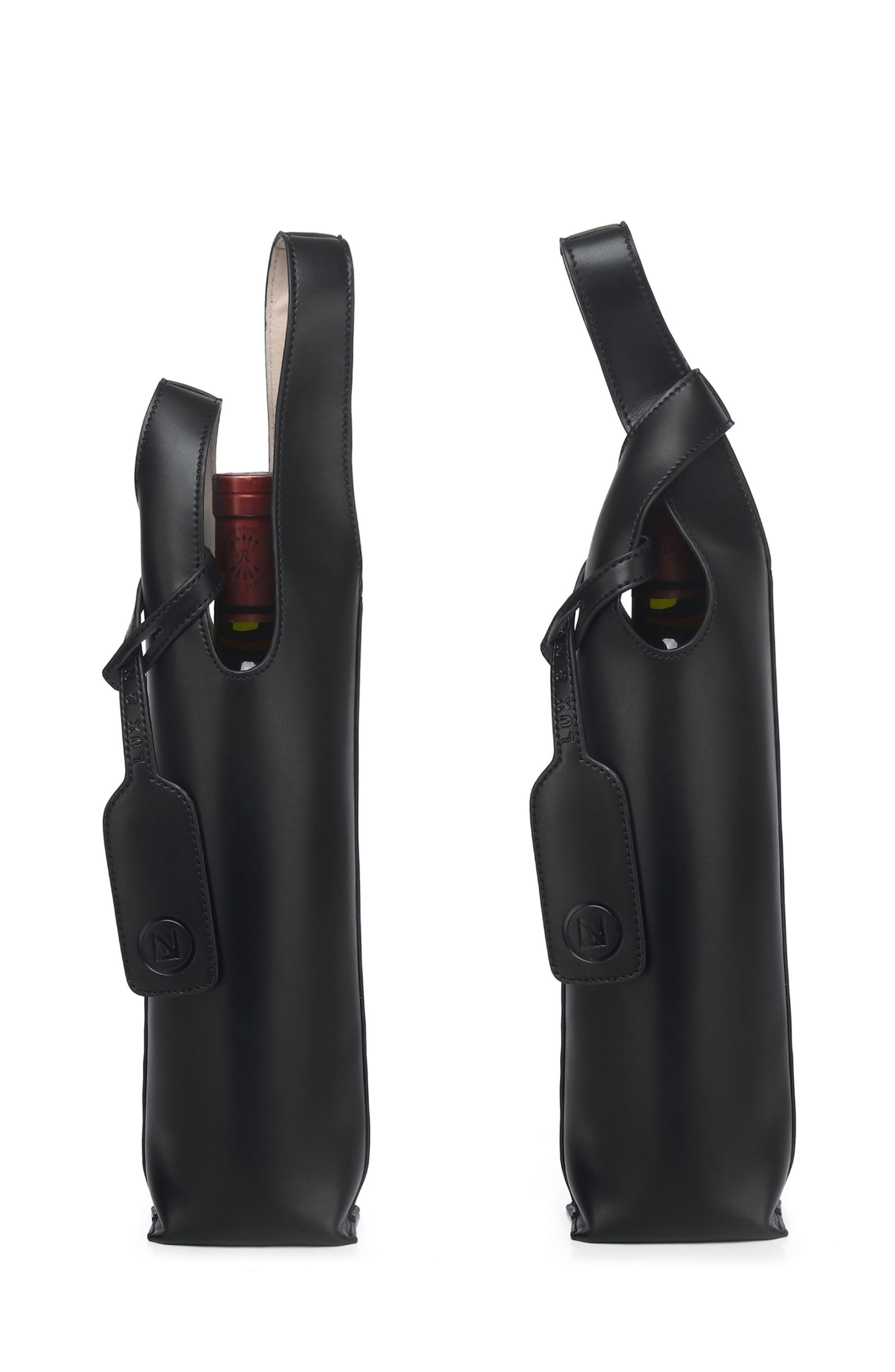 Lux and Nyx 1.5-Liter Wine Tote Bottle Bag, Alternate, color, Black