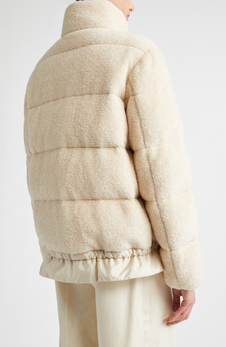 Moncler Cedre Teddy Down Jacket, Alternate, color, Beige