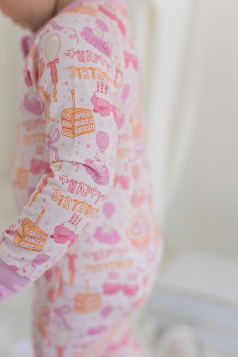 Birthday Zipper Romper, Alternate, color, Pink / Purple