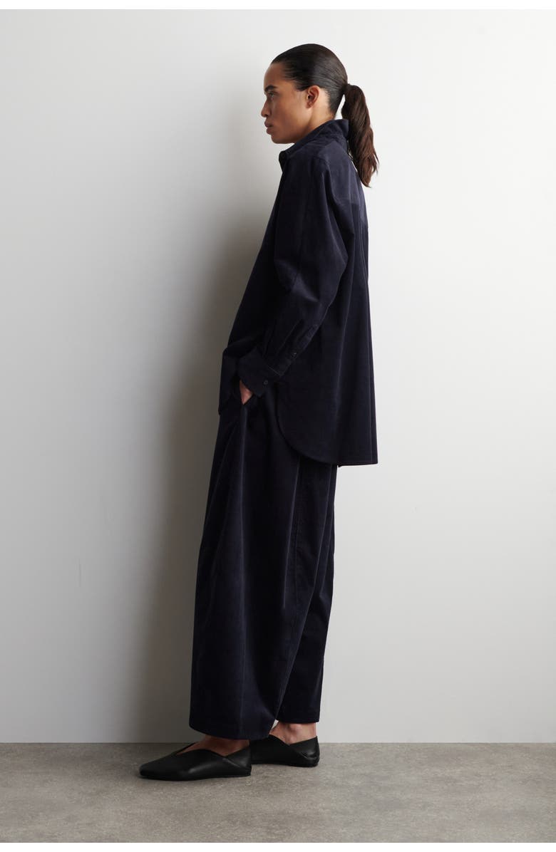 COS Corduroy Shirt, Alternate, color, Navy