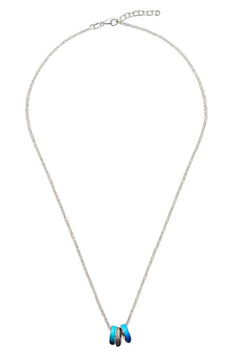 Three Ring Pendant Necklace