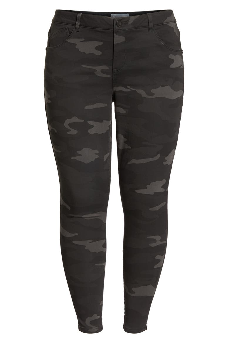 Ab-Solution Ankle Skimmer Jeans (Nordstrom Exclusive), Alternate, color, BLACK/ CAMO