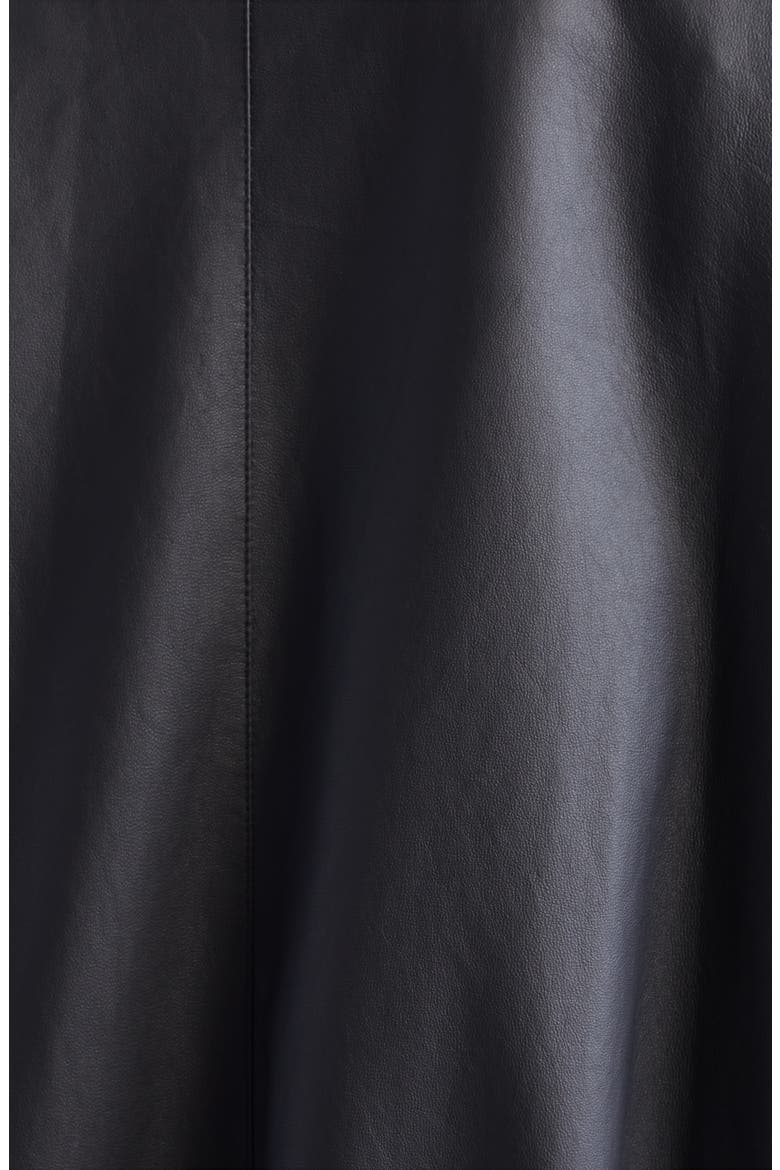 Drop Waist Leather Jacket, Alternate, color, BLACK