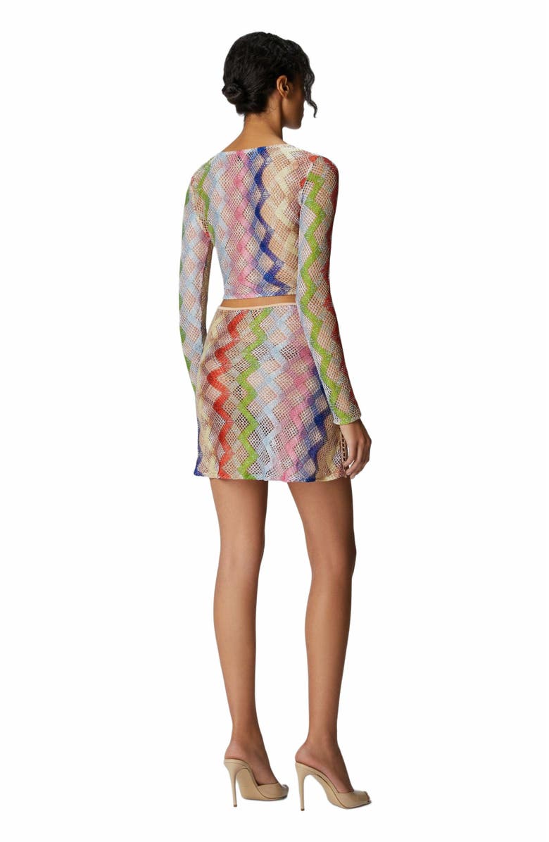 Missoni Short Skirt In Viscose And Lamé, Alternate, color, Multicoloured
