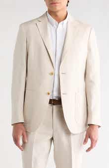 NORDSTROM RACK Solid Notch Lapel Linen Sport Coat