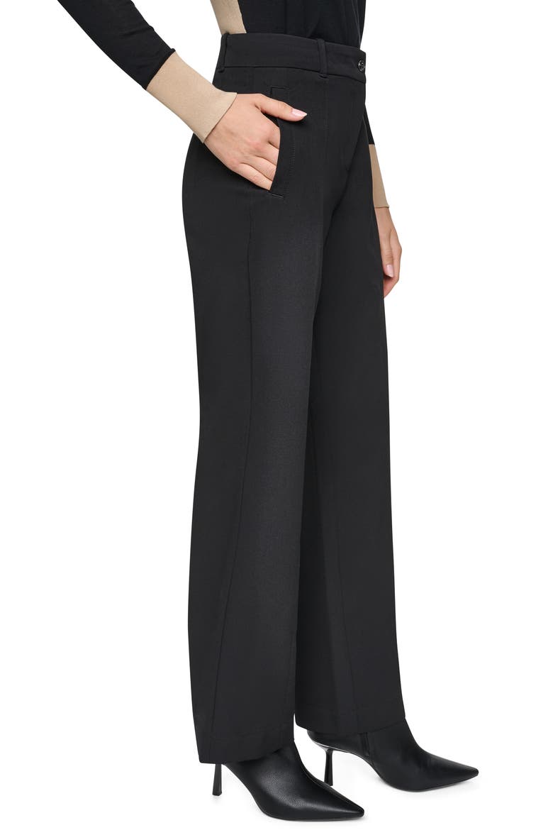 Seamed Stretch Pants, Alternate, color, BLACK
