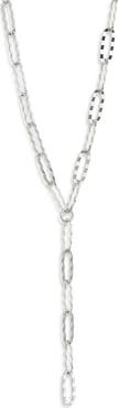 Nordstrom Hammered Paper Clip Chain Y-Necklace