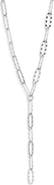 Nordstrom Hammered Paper Clip Chain Y-Necklace