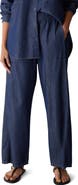Eileen Fisher High Waist Ankle Wide Leg Organic Cotton Denim Pants