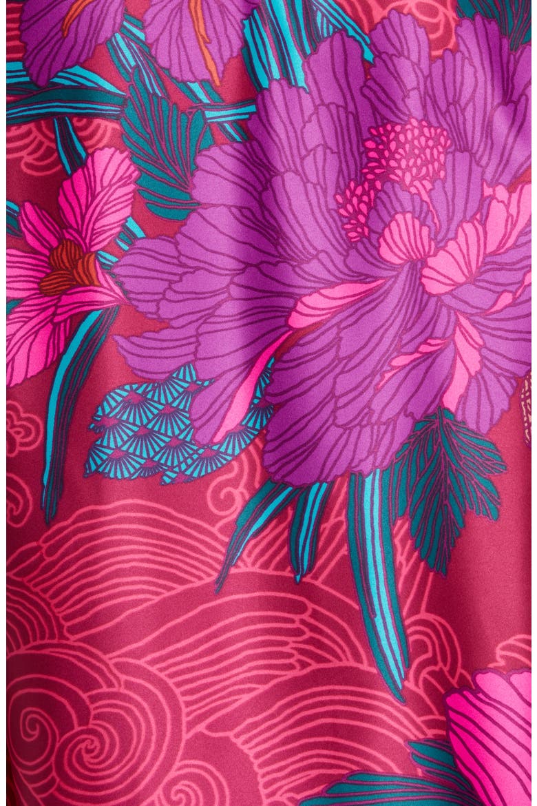 Jubako Satin Pajamas, Alternate, color, CRANBERRY